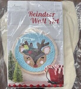 Punch Needle Reindeer Wall Art Craft Kit Annie’s Creative Girls Club
